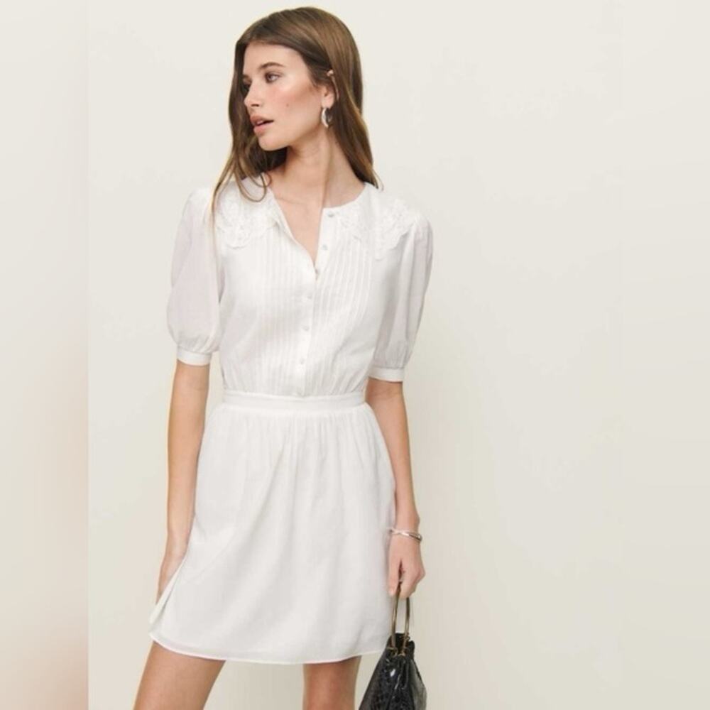 Reformation Kairos Lace Trim Mini Dress 4
